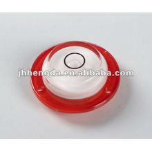 High precision acrylic round level vial